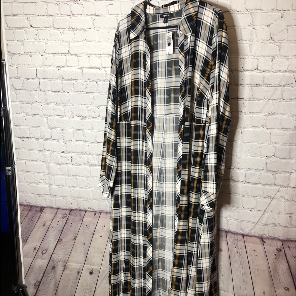 Torrid Plaid Cover Up. NWT